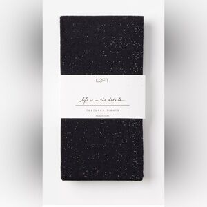 Ann Taylor Loft Opaque lurex tights size XS black with sparkles